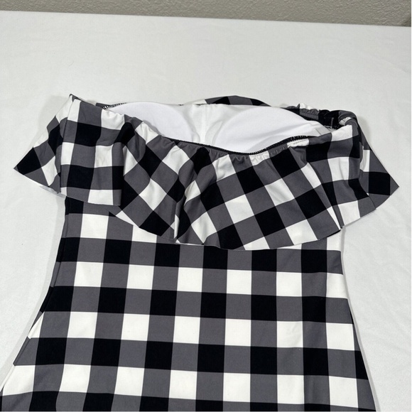 NWT $165 Kate Spade NY‎ [ Small ] Shoreside Plaid Ruffle One Piece Swimsuit - Picture 9 of 11